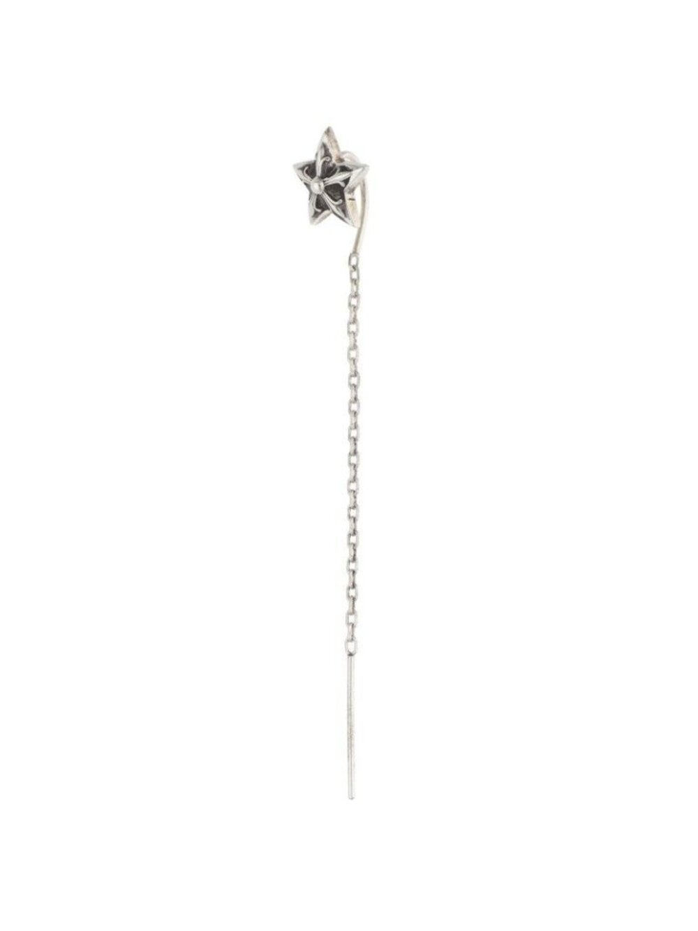 Chrome Hearts Chain Star Silver Earrings